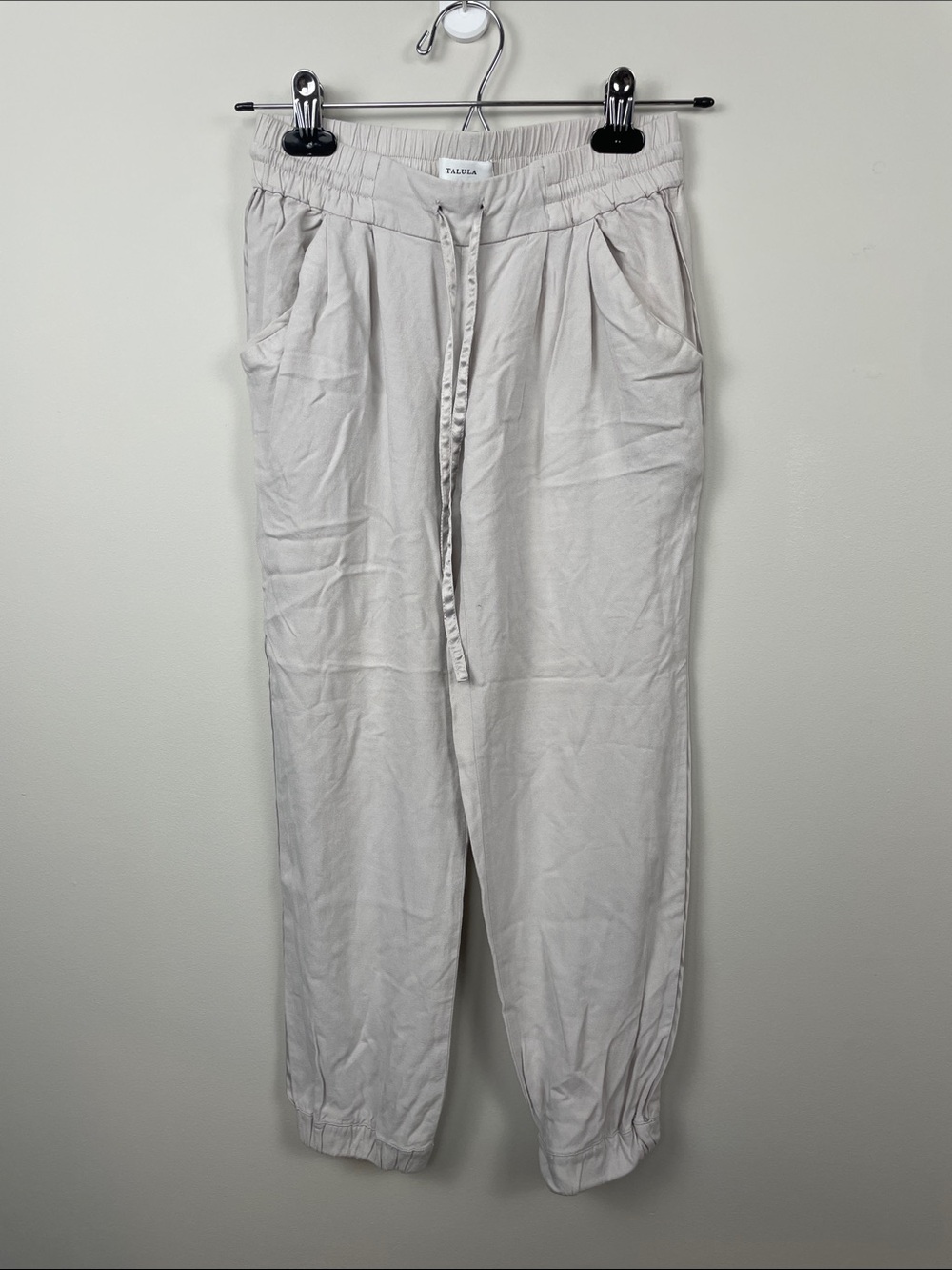 Talula Light Grey Drawstring Joggers
